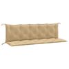 vidaXL Gartenbank-Auflagen 2 Stk. Melange Beige 180x50x7 cm Stoff