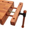 vidaXL Werkbankplatte mit Schraubstock 52x36x9,5 cm Massivholz Akazie