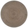 vidaXL Teppich Handgefertigt Jute Rund 120 cm Grau