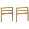 vidaXL Armlehnen Modul 2 pcs Wei&szlig; 58,5 x 8,5 x 60 cm Massivholz Akazie