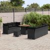 vidaXL Gartensofa-set 10 pcs Schwarz Poly-Rattan
