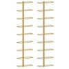 vidaXL Wand-Weinregale f&uuml;r 9 Flaschen 2 Stk. Golden Eisen