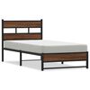 vidaXL Metallbett ohne Matratze Eichen-Optik 90x190 cm