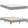 vidaXL Boxspringbett mit Matratze Hellgrau 140 x 190 cm Stoff