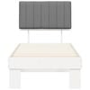 vidaXL Bettgestell mit gepolstertem Kopfteil Hellgrau 80 x 200 cm