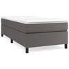 vidaXL Boxspringbettgestell Grau 80x200 cm Kunstleder