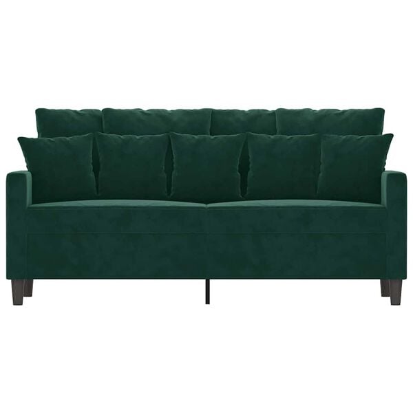 vidaXL 2-Sitzer-Sofa Dunkelgr&uuml;n 140 cm Samt