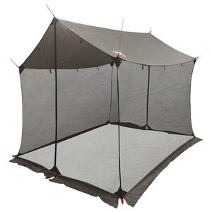 vidaXL Camping-Tarp mit Netzw&auml;nden Braun Grau 270 x 210 x 210 cm