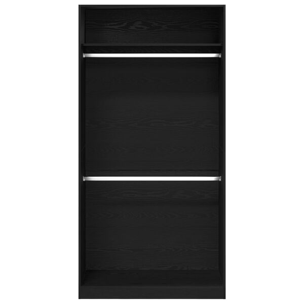 vidaXL Kleiderschrank Schwarz Eichen-Optik 100 x 50 x 200 cm