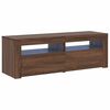 vidaXL TV-Schrank mit LED-Leuchten Braun Eichen-Optik 120x35x40 cm