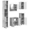 vidaXL Badezimmerm&ouml;bel-Set 5 pcs Beton Grau Holzwerkstoff & Metall