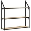 vidaXL Wandregal 3 F&auml;cher Sonoma-Eiche 80x21x78,5 cm Holzwerkstoff