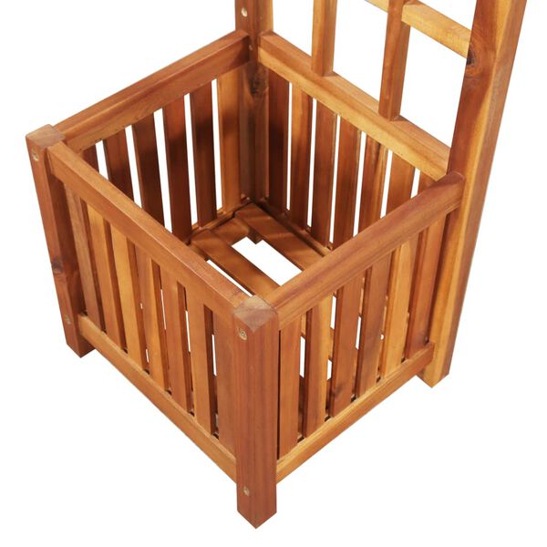 vidaXL Rosenbogen mit Pflanzk&uuml;beln Massivholz Akazie 180x40x218 cm