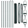 vidaXL Bodenmontierter Sechseckzaun 10 x 1,4 m PVC-beschichteter Stahl