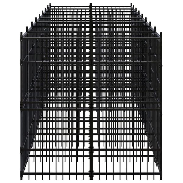 vidaXL Outdoor-Hundezwinger Stahl 14,75 m&sup2;