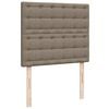 vidaXL Boxspringbett mit Matratze & LED Taupe 120x190 cm Stoff