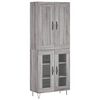 vidaXL Highboard Grau Sonoma 69,5x34x180 cm Holzwerkstoff