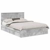 vidaXL Aufbewahrungsbett Beton Grau 135 x 190 cm Holzwerkstoff