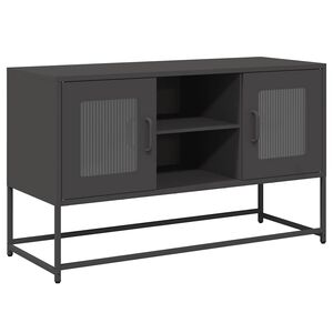 vidaXL TV-Schrank Schwarz 100,5x39x60,5 cm Stahl