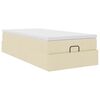 vidaXL Ottoman-Bett mit Matratze Creme 80x200 cm Stoff
