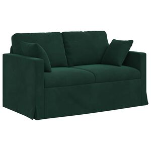 vidaXL Sofa Dunkelgr&uuml;n 138 x 78 x 80 cm Samt