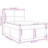 vidaXL Boxspringbett mit Matratze Dunkelgrau 140x190 cm Stoff