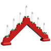 vidaXL Weihnachtskerzenbr&uuml;cke mit 7 LEDs 3 pcs Rot 39,5 x 5 x 29 cm