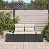 vidaXL Gartensofa Schwarz 123 x 62 x 69cm Poly-Rattan