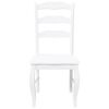 vidaXL Esszimmerstühle 2 Stk. Weiß Massivholz Gummibaum