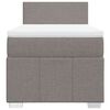 vidaXL Boxspringbett mit Matratze Taupe 90x200 cm Stoff