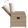 vidaXL 7-tlg. Garten-Essgruppe mit Kissen Beige Poly Rattan