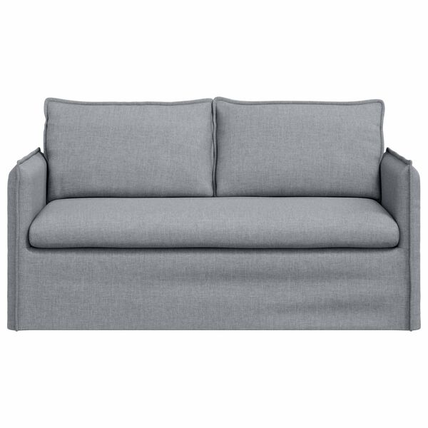 vidaXL Sofa 140cm Hellgrau Metall