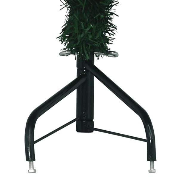 vidaXL K&uuml;nstlicher Eck-Weihnachtsbaum Gr&uuml;n 240 cm PVC