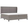 vidaXL Boxspringbett mit Matratze Taupe 200 x 200 cm Stoff