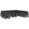 vidaXL Gartensofa-set 12 stk. Grau und Dunkelgrau Poly-Rattan