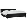 vidaXL Boxspringbett mit Matratze Schwarz 200x220 cm Samt