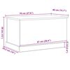 vidaXL Aufbewahrungsbox Schwarz Eichen-Optik 70 x 40 x 28 cm