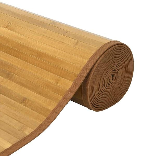 vidaXL Teppich Rechteckig Natur 60x200 cm Bambus