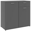 vidaXL Sideboard Grau 80x36x75 cm Holzwerkstoff