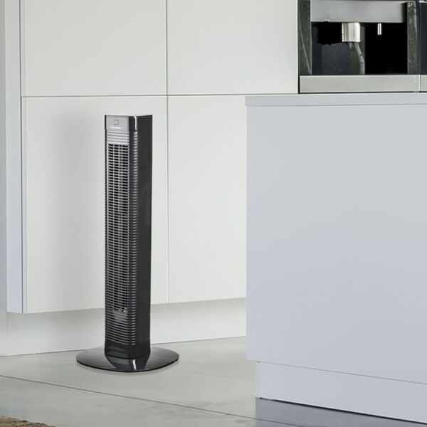 Bestron Turmventilator mit Fernbedienung AFT80ZRC 80 cm 50 W Schwarz