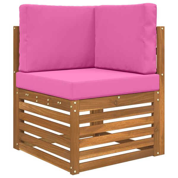 vidaXL Sofakissen f&uuml;r drau&szlig;en 3 pcs Rosa Polyester