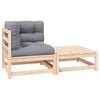 vidaXL 2-tlg. Garten-Lounge-Set mit Kissen Kiefer Massivholz