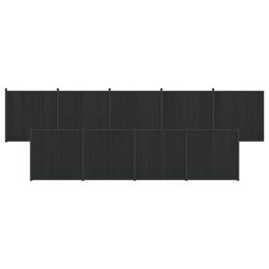 vidaXL Zaunelement 9 stk. 1580 x 186,5 cm WPC und Aluminium Schwarz