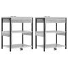 vidaXL Nachttisch 2 Stk. Sonoma-Grau 41 x 31 x 51 cm Holzwerkstoff