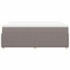 vidaXL Boxspringbett mit Matratze Taupe 140x200 cm Stoff