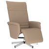 vidaXL Relaxsessel mit Fu&szlig;teil Cappuccino-Braun Kunstleder