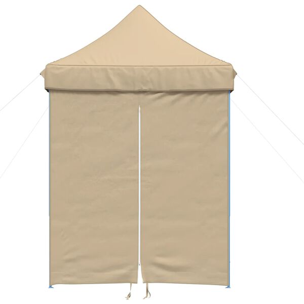 vidaXL Partyzelt Faltbar Pop-Up mit 4 Seitenteilen Beige