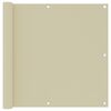 vidaXL Balkon-Sichtschutz Creme 90x500 cm Oxford-Gewebe