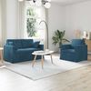 vidaXL Sofa 2 pcs Blau Gesamtabmessungen: 138 x 78 x 80 cm (B x T x H)