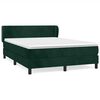 vidaXL Boxspringbett mit Matratze Dunkelgr&uuml;n 140x190 cm Samt